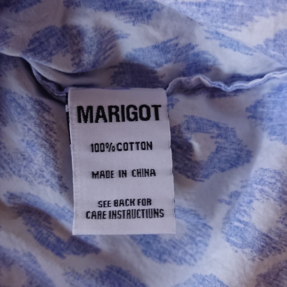 Marigot the Blue and white Patterned classic Pajama nightshirt size L - Picture 7 of 15